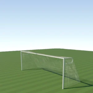 Gimtrac senior steel in-ground soccer football goal without net retaining ring
