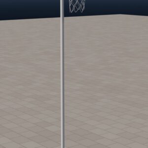 Fixed in-ground height adjustable netball post