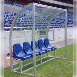 Soccer Dugout Shelter for Officials 5 Man Seater
