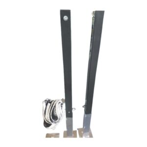 Gimtrac tennis posts with sleeves, charcoal grey RAL 7021